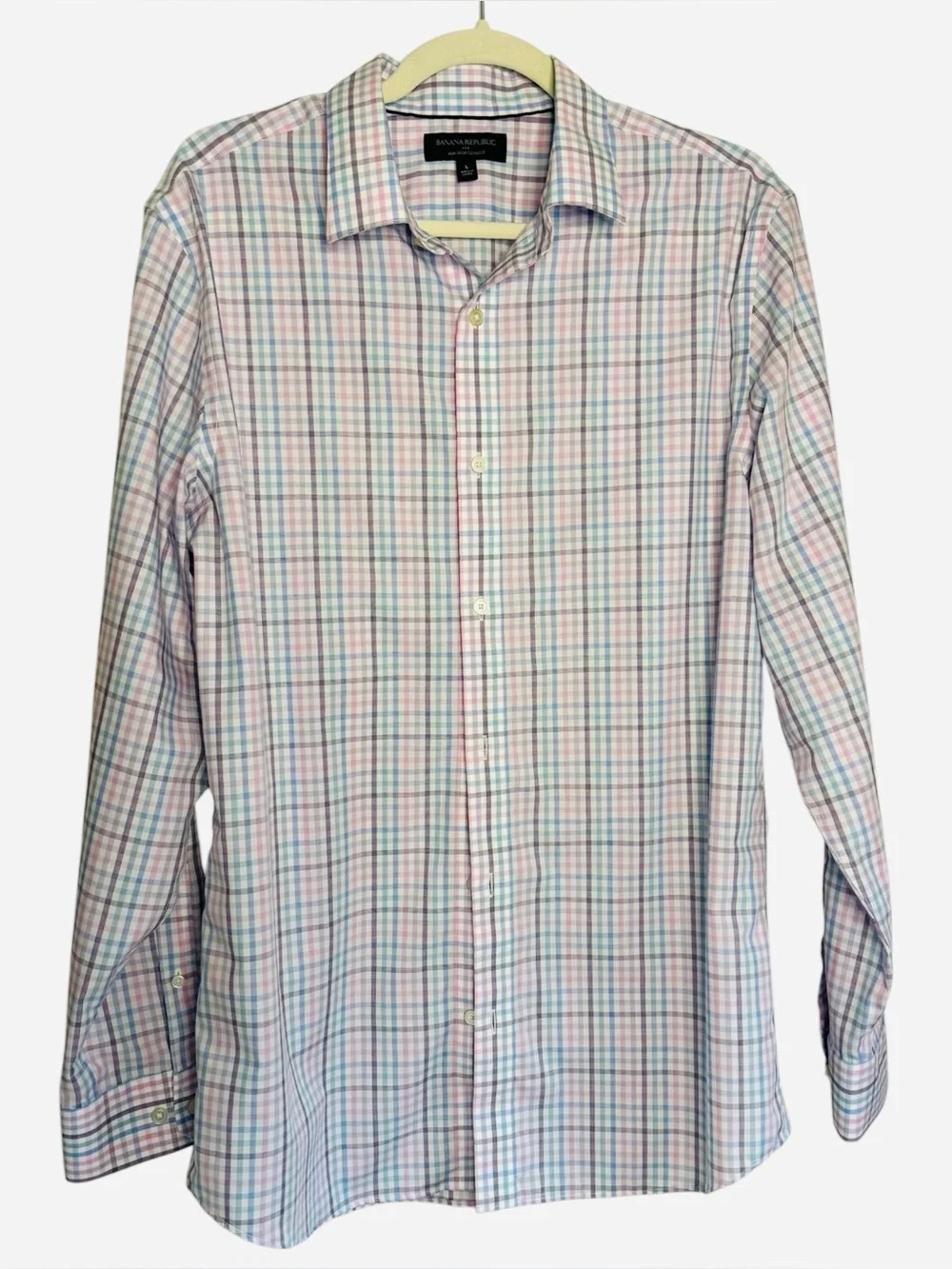 Banana Republic 100% Cotton Non-Iron Slim Fit Button down Size Large